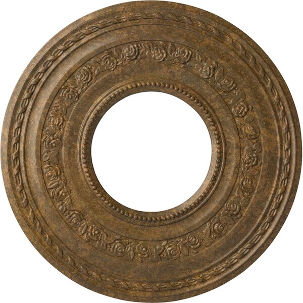 Ekena Millwork Anthony Ceiling Medallion (Canopies up to 11 5/8"), 29 3/8"OD x 11 5/8"ID x 1 1/8"P, Rubbed Bronze CM29ATRZS - main